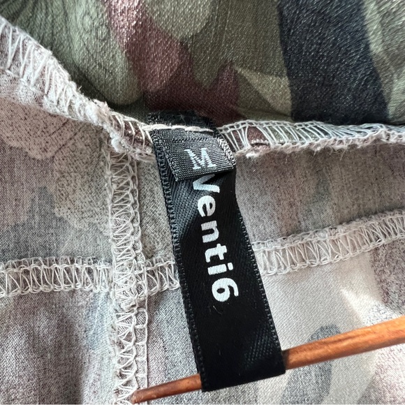 VENTI6 Jogger Pants Eastic Waist Floral Camo Stretch Size Medium - Picture 6 of 12